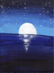 Untitled (Moon Over Water) by Aimee, age 14