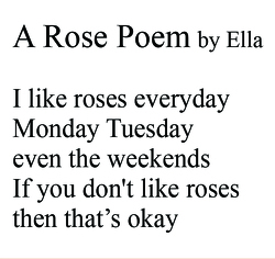 A Rose Poem by Ella, age 8